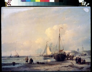 Havlandskab. Maleri af Andreas Schelfhout (1787-1870). Olie på lærred af Andreas Schelfhout