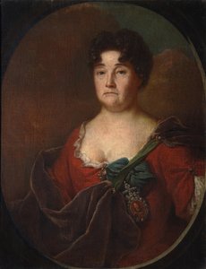 Portræt af grevinde Anastasia Petrovna Golitsyna 1665-1729, født Prozorovskaya, 1728 af Andrei Matveyevich Matveyev