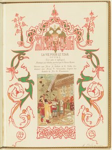 Program for operaen Et liv for zaren af M. Glinka, 1896.