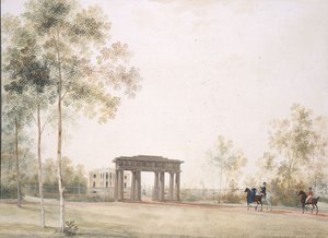 Porten til parken i Tsarskoye Selo, efter 1821