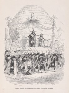 Efter, ind kom liget af vagter bevæbnet med frygtelige stik fra Scener fra P..., ca. 1837-47.