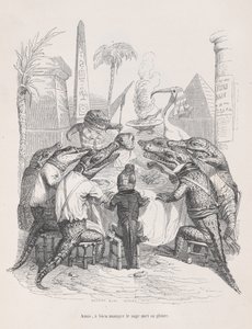 Venner, den kloge placerer sin ære i at spise godt fra Scener fra Privaten ..., ca. 1837-47.