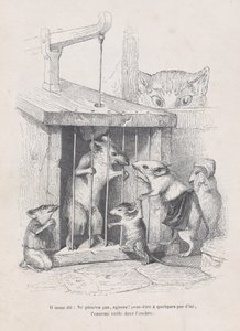 Han fortæller os: græd ikke, handle! fra scener fra dyrelivets private og offentlige liv, ca. 1837-47.