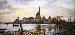Rostock (akvarel på papir) af Andrew Brown Donaldson