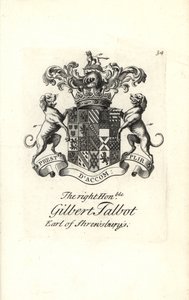 Våbenskjold og våbenskjold af den højre ærede Gilbert Talbot af Andrew Johnston