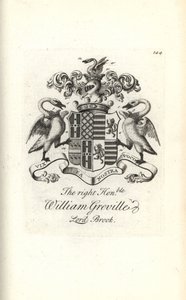 Våbenskjold og våbenskjold af den højre ærede William Greville, 7. Baron Brooke af Andrew Johnston