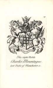 Våbenskjold og våbenskjold af den højre adelige Charles Edward Montagu
