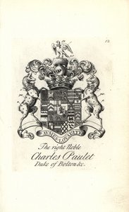 Våbenskjold og våbenskjold af den højre adelige Charles Powlett, 3. hertug af Bolton af Andrew Johnston