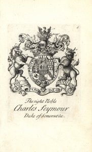 Våbenskjold og våbenskjold af den højre adelige Charles Seymour, 6. hertug af Somerset af Andrew Johnston