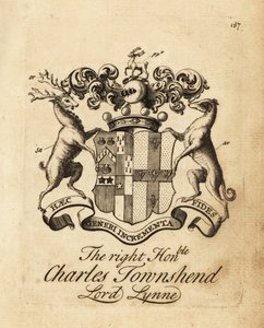Våbenskjold af den ærede Charles Townshend, Lord Lynne, 3. Viscount Townshend af Andrew Johnston