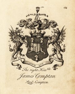 Våbenskjold af den højre ærede James Compton, Lord Compton, 5. jarl af Northampton af Andrew Johnston