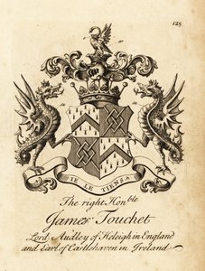 Våbenskjold fra den ærede James Touchet, Lord Audley af Heleigh i England, 6. jarl af Castlehaven i Irland, død 1740 af Andrew Johnston
