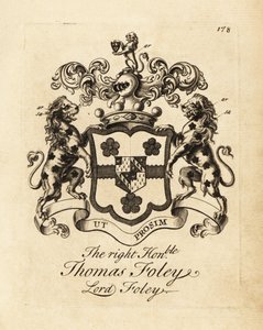 Våbenskjold af den højre ærede Thomas Foley, Lord Foley af Andrew Johnston