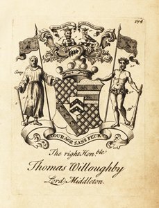 Våbenskjold fra den højre ærede Thomas Willoughby, Lord Middleton af Andrew Johnston