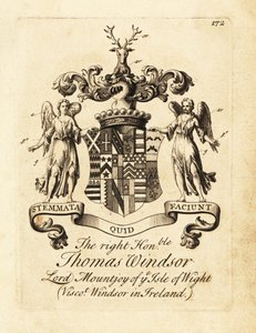 Våbenskjold fra højre ærede Thomas Windsor, Lord Mountjoy fra Isle of Wight af Andrew Johnston