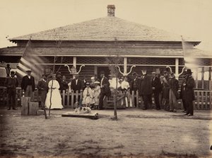 Planche 11. General Grant og hans gruppe ved Fort Sanders, 1869 (foto) af Andrew Joseph Russell
