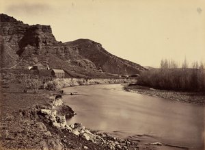 Billede 35. Echo City, kigger op ad Weber-floden,1869 (foto) af Andrew Joseph Russell