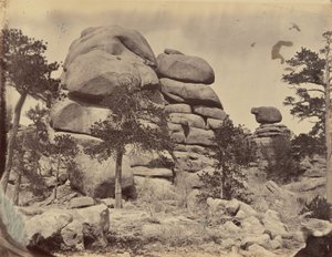 Billede 3. Granitklippe, nær Beaufort Station,1869 (foto) af Andrew Joseph Russell