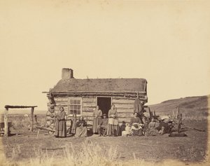Billede 48. Mormonfamilie, Great Salt Lake Valley,1869 (foto) af Andrew Joseph Russell
