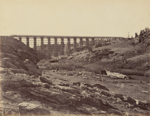 Billede 7. Dale Creek Bridge, generel visning, 1869 (foto) af Andrew Joseph Russell