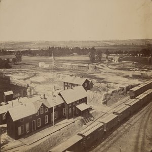 Jernbaneterræn, Alexandria, Virginia af Andrew Joseph Russell