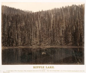 Ripple Lake, White Pine Cañon, Utah, fra Great West Illustrated In a Series of Photographic Views across the Continent Taken along the Line of the Union Pacific Railroad, West from Omaha, Nebraska, by A. J. Russell. Bind I af Andrew Joseph Russell