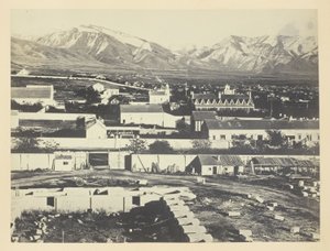Salt Lake City, Camp Douglas og Wasatch Mountains i baggrunden af Andrew Joseph Russell
