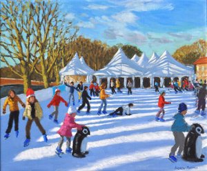 Lys morgen,Hampton Court Palace Ice Rink, London, 2018, af Andrew Macara
