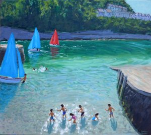 Skimming stones ,Looe ,Cornwall,2018 af Andrew Macara