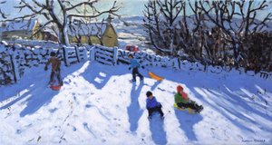 Slædekørsel, Hartington, Buxton, 2020 af Andrew Macara