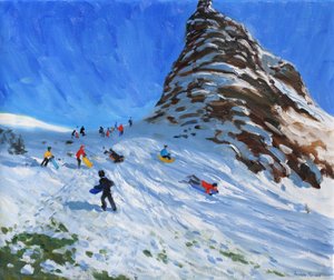 Slædekørsel ,Chrome Hill, Derbyshire, Peak; Distrikt; af Andrew Macara