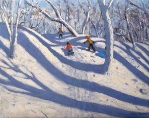 Winter, Bramcote, Nottingham, 2009 (olie på lærred) af Andrew Macara
