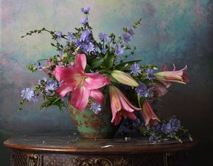 Stilleben med blomster