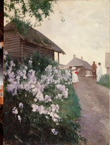 Et landsted i Finland - Maleri af Andrei Nikolayevich Shilder (1861-1919), olie på lærred - russisk kunst af Andrey Nikolayevich Shilder