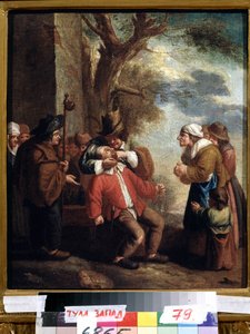 ""Tandtrækkeren eller smerten"" (Tandlæge. Smerte (Fra serien De fem sanser) Maleri af Andries Dirksz Both (1608-1641) 1600-tallets statskunstmuseum Tula Rusland