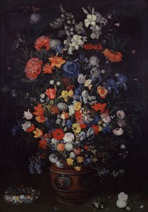 Buket blomster (olie på lærred) af Andries Daniels or Danielsz