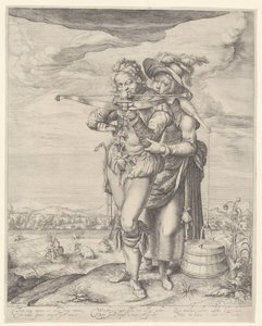 Skytten og Mælkepigen af Andries Jacobsz. Stock (possibly)