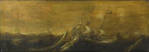 Skibe i en Storm af Andries van Eertvelt (attributed to)