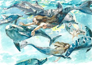 Havfruernes delfindans af Andrii Kutsachenko