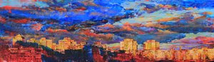 En livlig solnedgang i byen af Andrii Kutsachenko