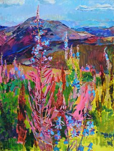 Farvestrålende bjergblomster af Andrii Kutsachenko