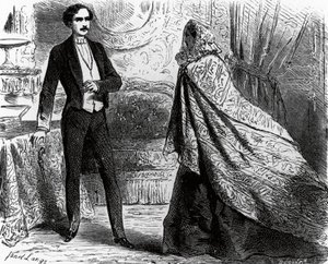 Illustration til greve af Monte Cristo, roman af Alexandre Dumas (1802-1870) og Auguste Maquet (1813-1888), gravering efter tegning af Ange Louis Janet (1815-1872) af Ange Louis (1815 72) Janet