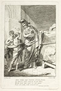 Minerva Teaching a Young Artist, illustration til Catalog historique du Cabinet af Mariette