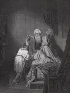 Isak velsigner Jakob (gravering) af Ange Louis (1815 72) (after) Janet