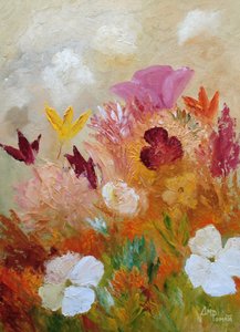 Farverige engblomster af Angeles M. Pomata