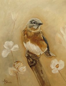 Blid fugl og blomster af Angeles M. Pomata