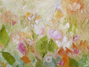 Blomster i pastelfarver med struktur