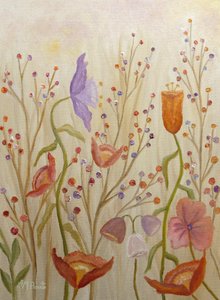En fantasifuld blomstereng