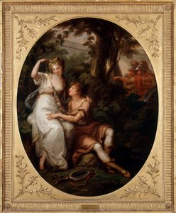 Rinaldo og Armida (olie på lærred)
