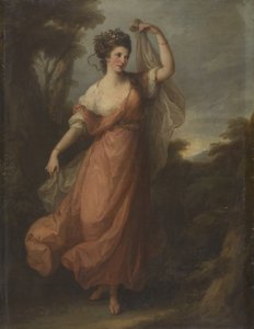 En dansende ung kvinde som Terpsichore af Angelica Kauffmann